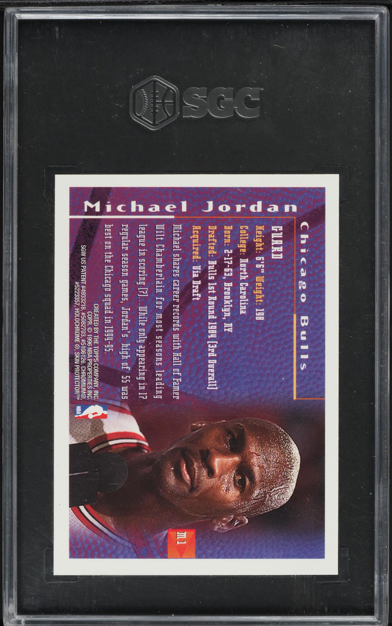 1995 Finest Mystery Michael Jordan #M1 SGC 8.5 NM-MT+