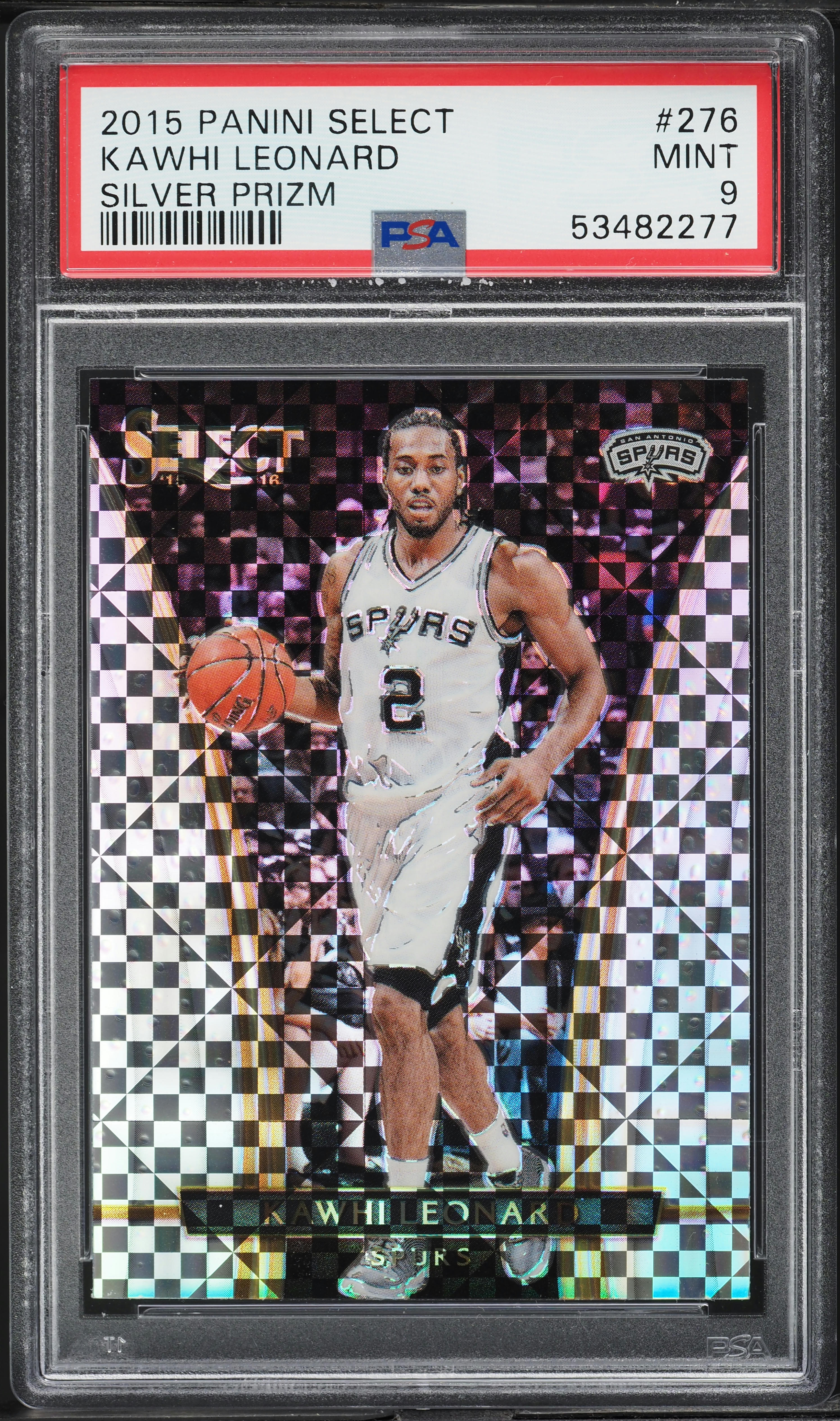2015 Select Courtside Silver Prizm Kawhi Leonard #276 PSA 9 MINT