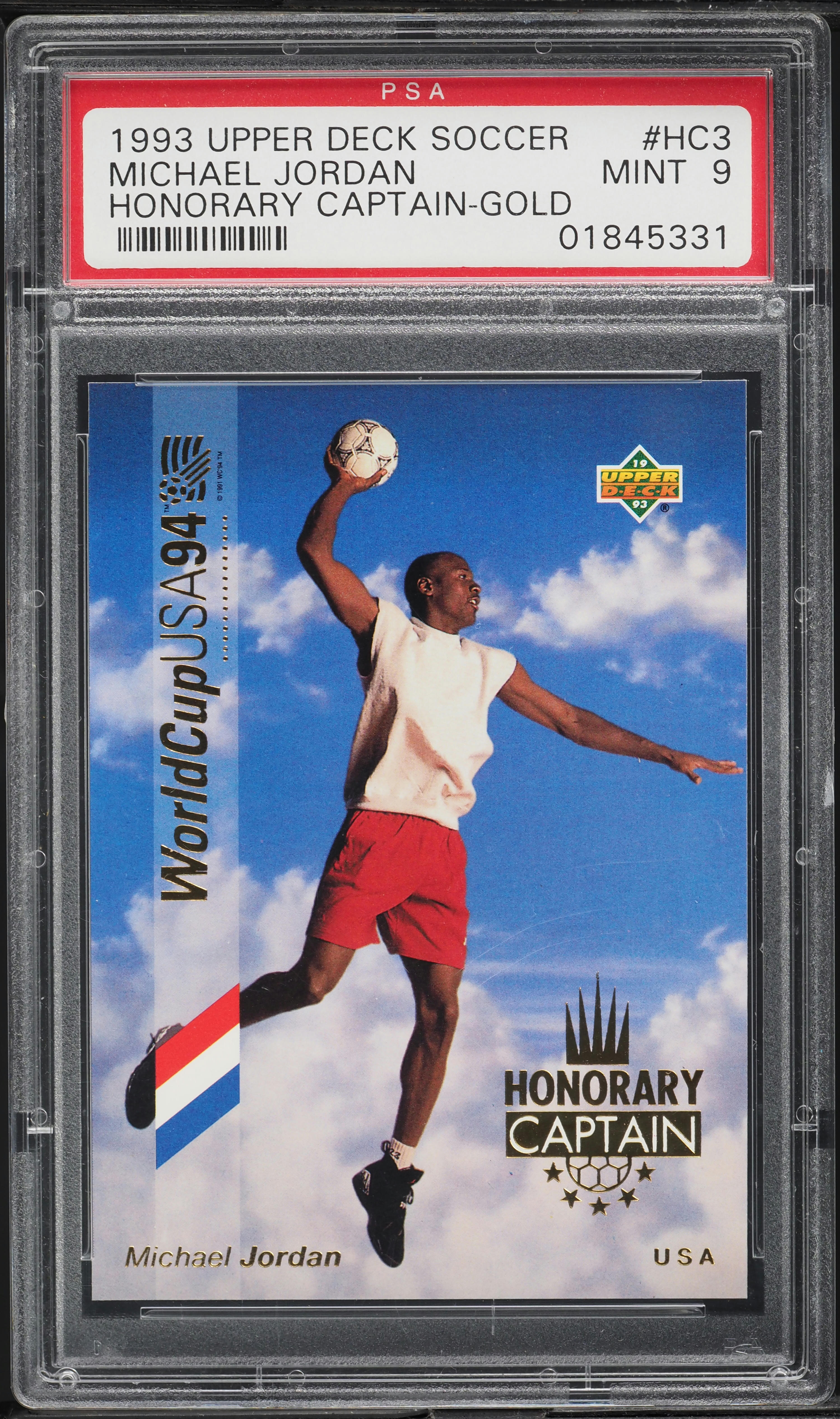 1993 Upper Deck Soccer Honorary Captain Gold Michael Jordan #HC3