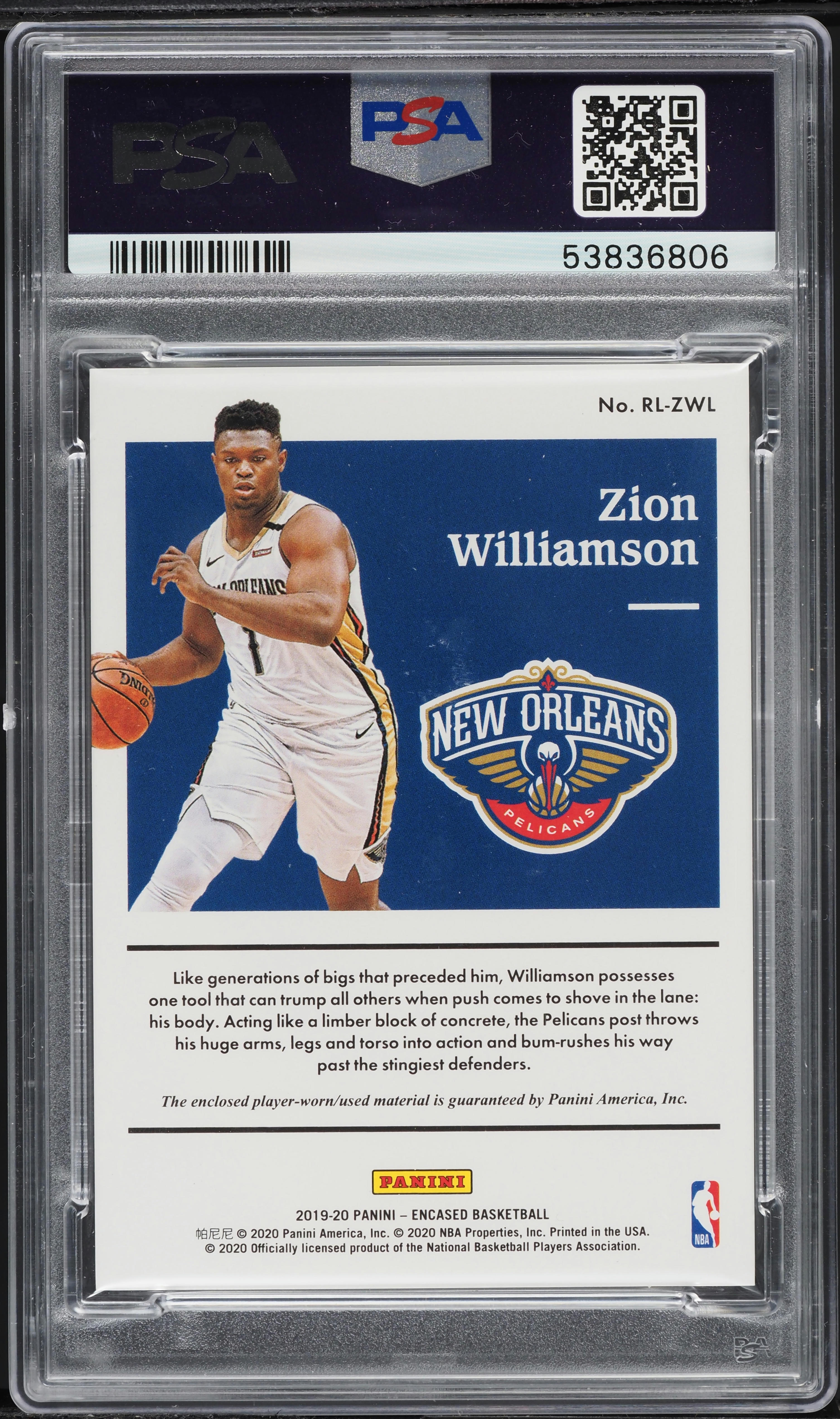 【25シリ RC】ZION WILLIAMSON CROWN E 25シリ RC】ZION WILLIAMSON CROWN E 25シリ RC】ZION WILLIAMSON