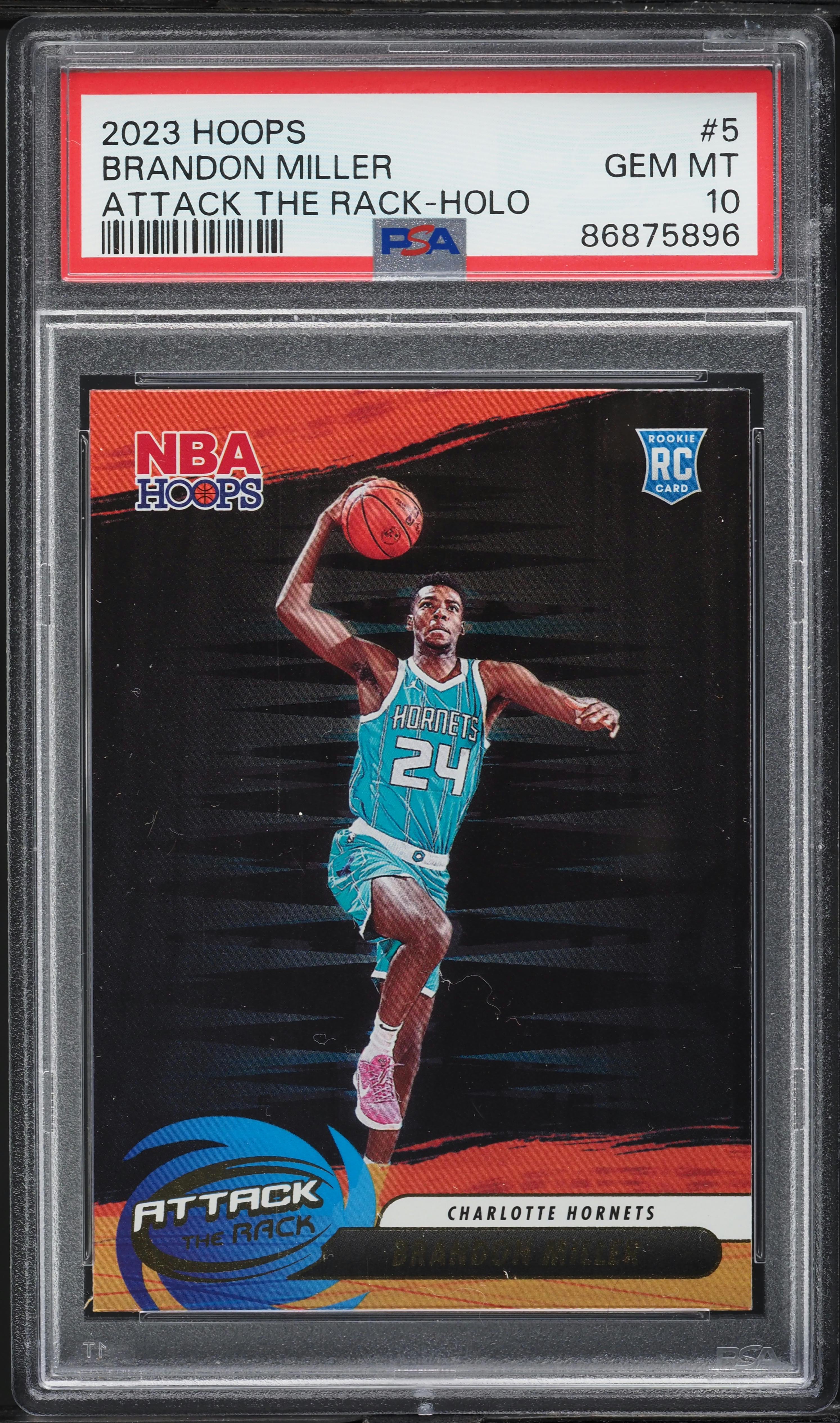 2023 Panini Hoops Basketball Holo Brandon Miller #5 PSA 9