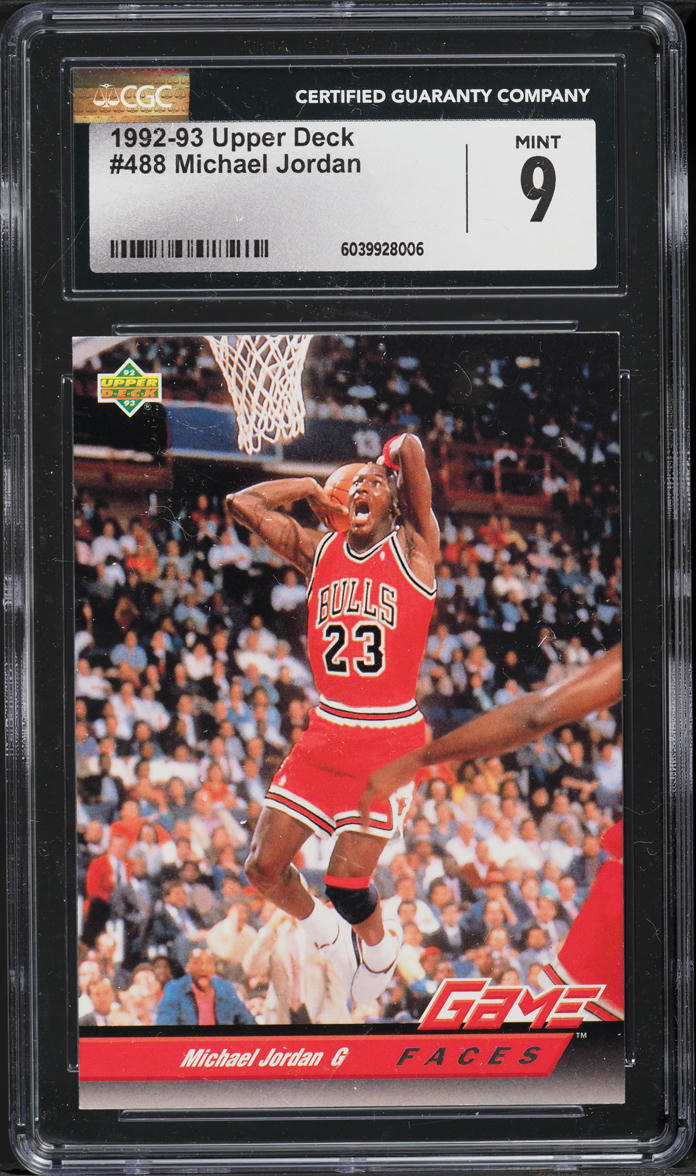 1992 Upper Deck Basketball Michael Jordan #488 CGC 9 MINT