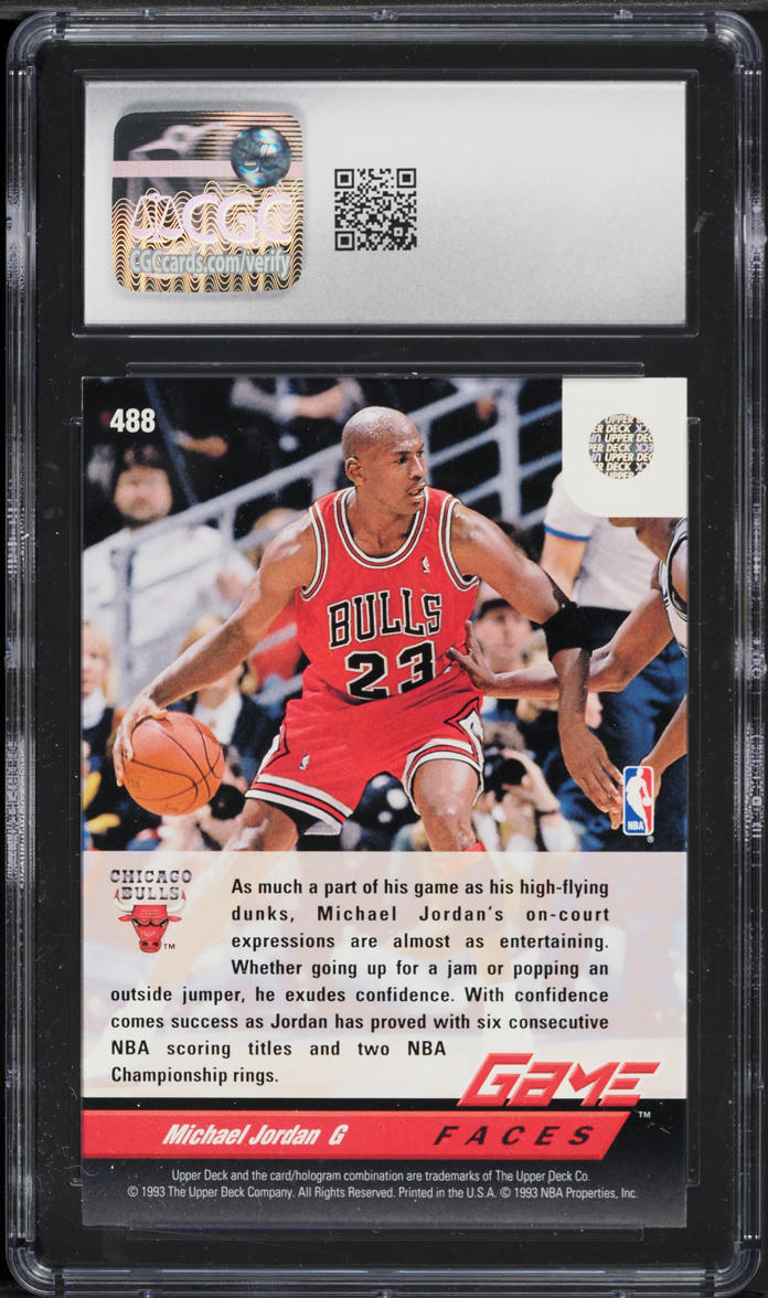 1992 Upper Deck Basketball Michael Jordan #488 CGC 9 MINT