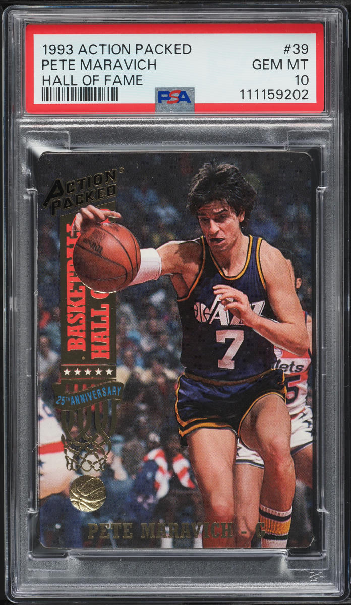 1993 Action Packed Hall Of Fame Pete Maravich #39 PSA 10 GEM MINT
