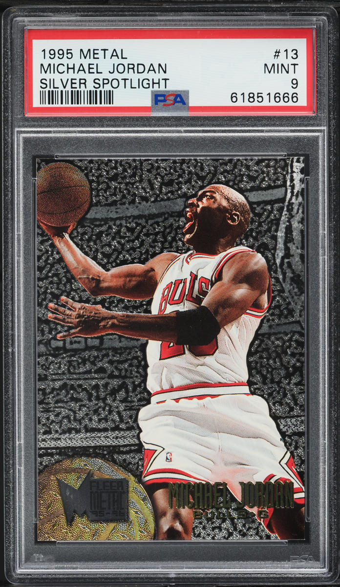 1995 Metal Silver Spotlight Michael Jordan #13 PSA 9 MINT