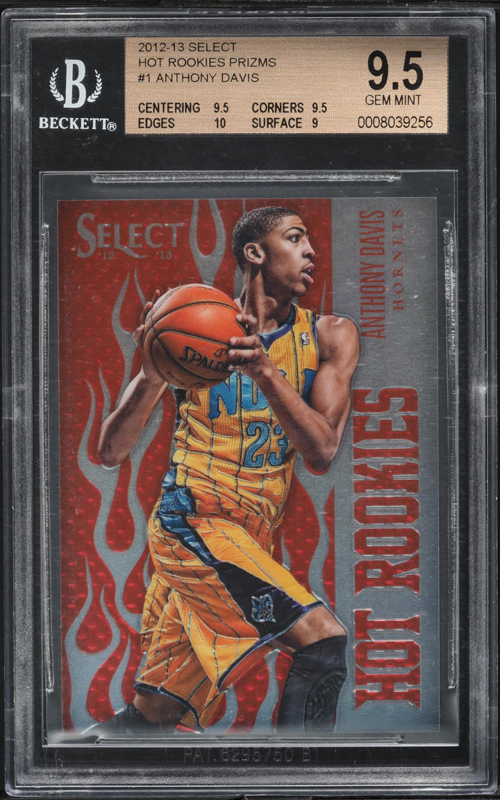 2012 Select Hot Rookies Prizm Anthony Davis ROOKIE /25 #1 BGS 9.5 GEM MINT