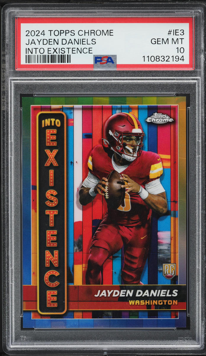 2024 Topps Chrome Into Existence Jayden Daniels ROOKIE #IE-3 PSA 10 GEM MINT