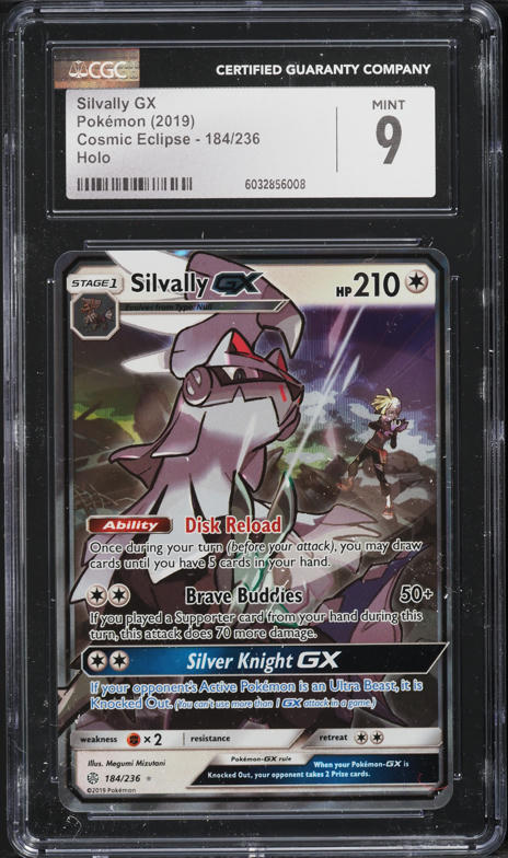 2019 Pokemon Sun & Moon Cosmic Eclipse Silvally GX #184 CGC 9 MINT