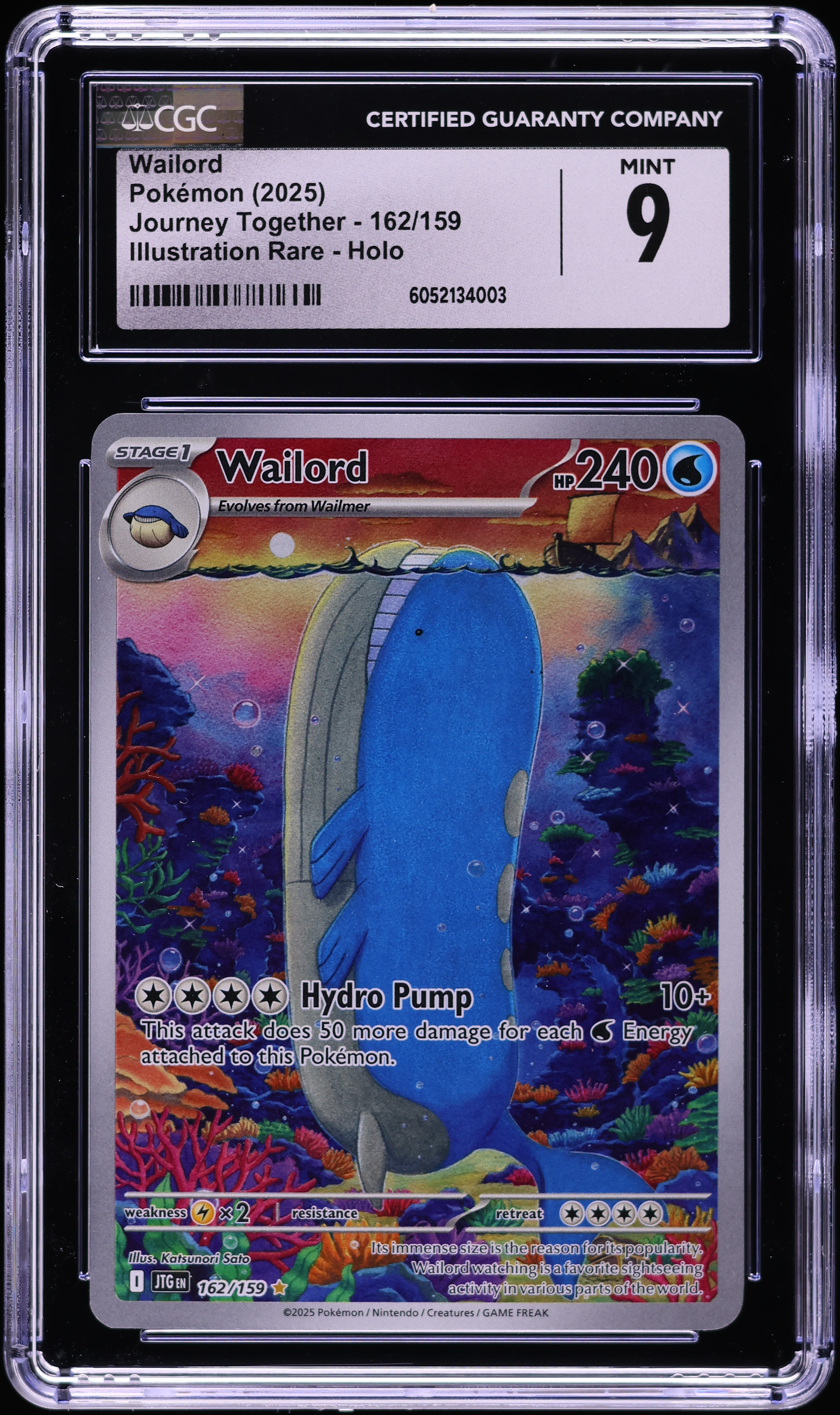 wailord pokemon card 2025 Scarlet & Violet Journey Together IR #162 CGC 9 MINT on Fanatics Collect it recovers from all Special Conditions A bit ago, I made