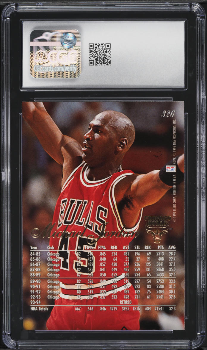 1994 Flair Basketball Michael Jordan #326 CGC 9 MINT