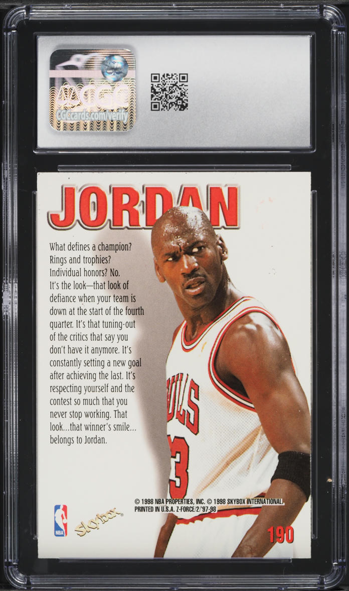 1997 Skybox Z-Force Zuperman Michael Jordan #190 CGC 6 EXMT