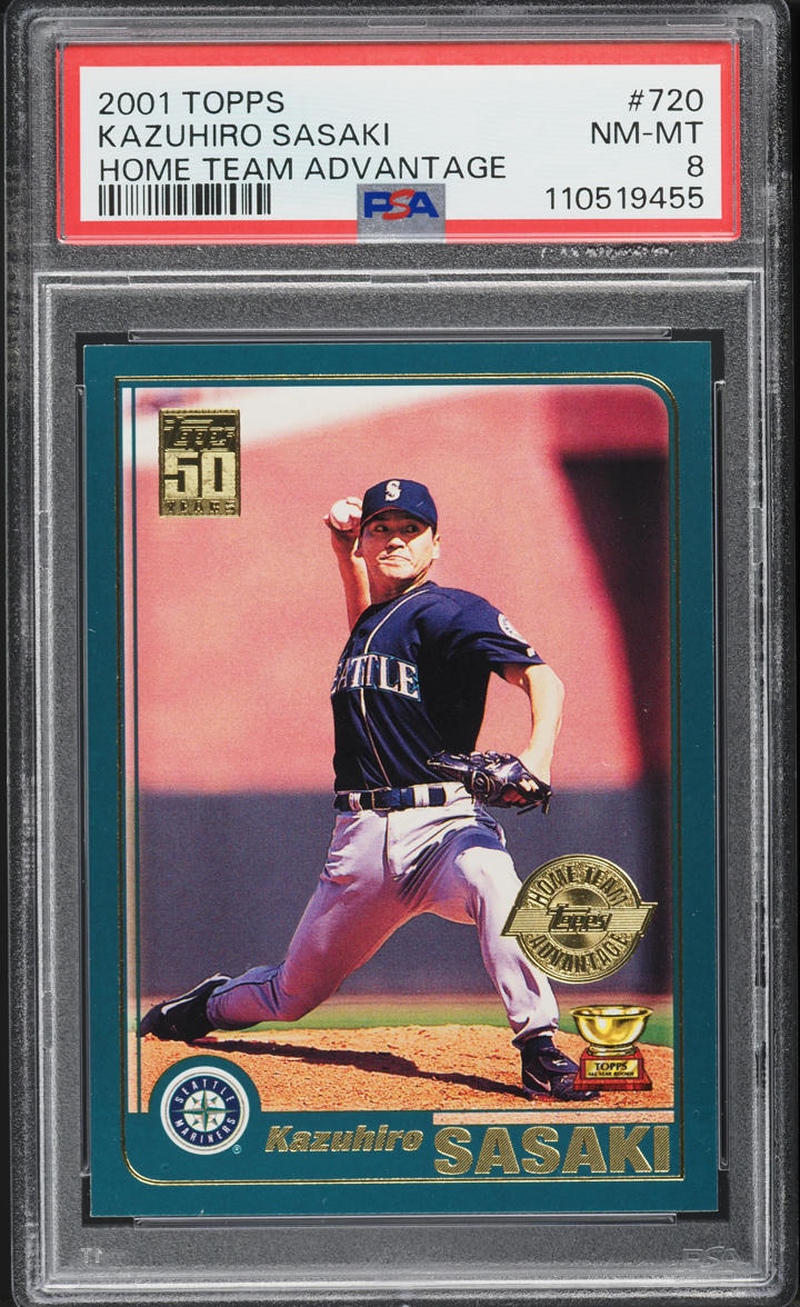 2001 Topps Home Team Advantage Kazuhiro Sasaki #720 PSA 8 NM-MT
