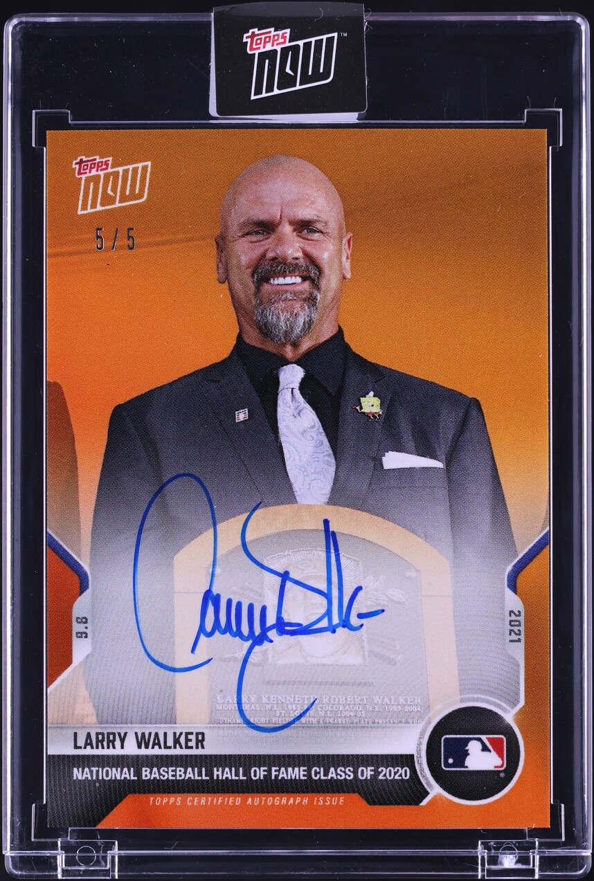 2021 Topps Now Orange Larry Walker AUTO 5/5 #777E