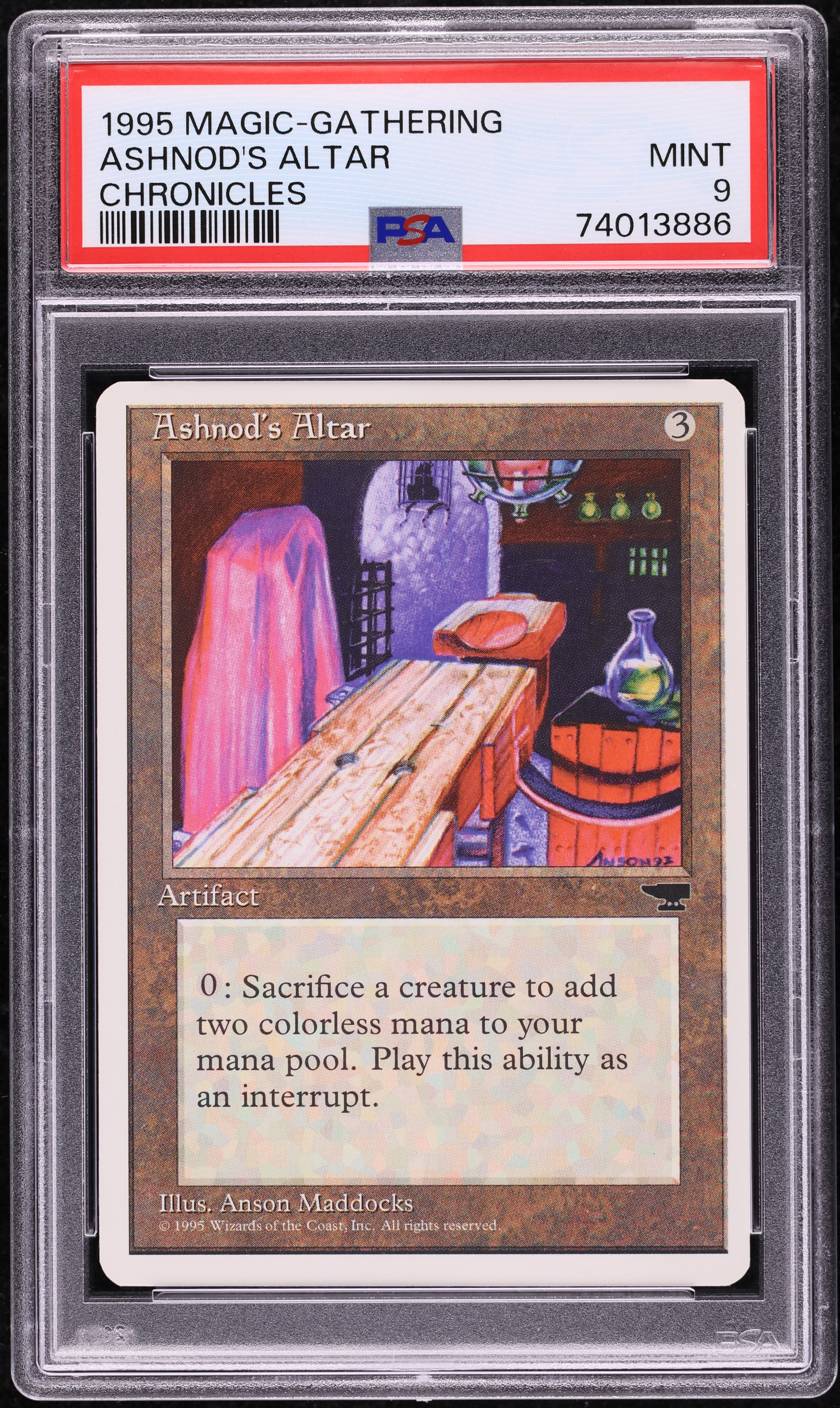 1995 Magic The Gathering MTG Chronicles Ashnod's Altar PSA 9 MINT