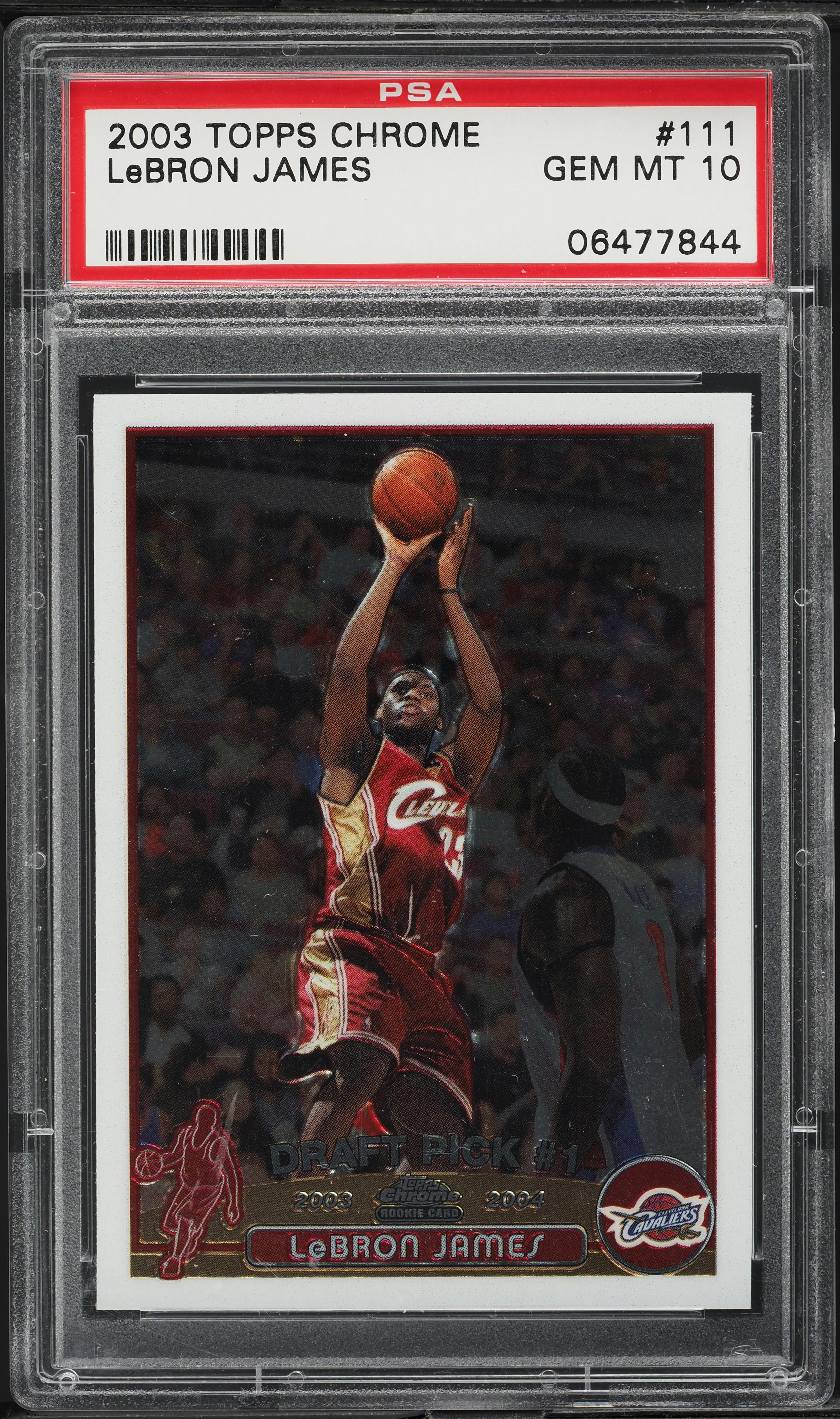2003 Topps Chrome LeBron James ROOKIE #111 PSA 10 GEM MINT on 