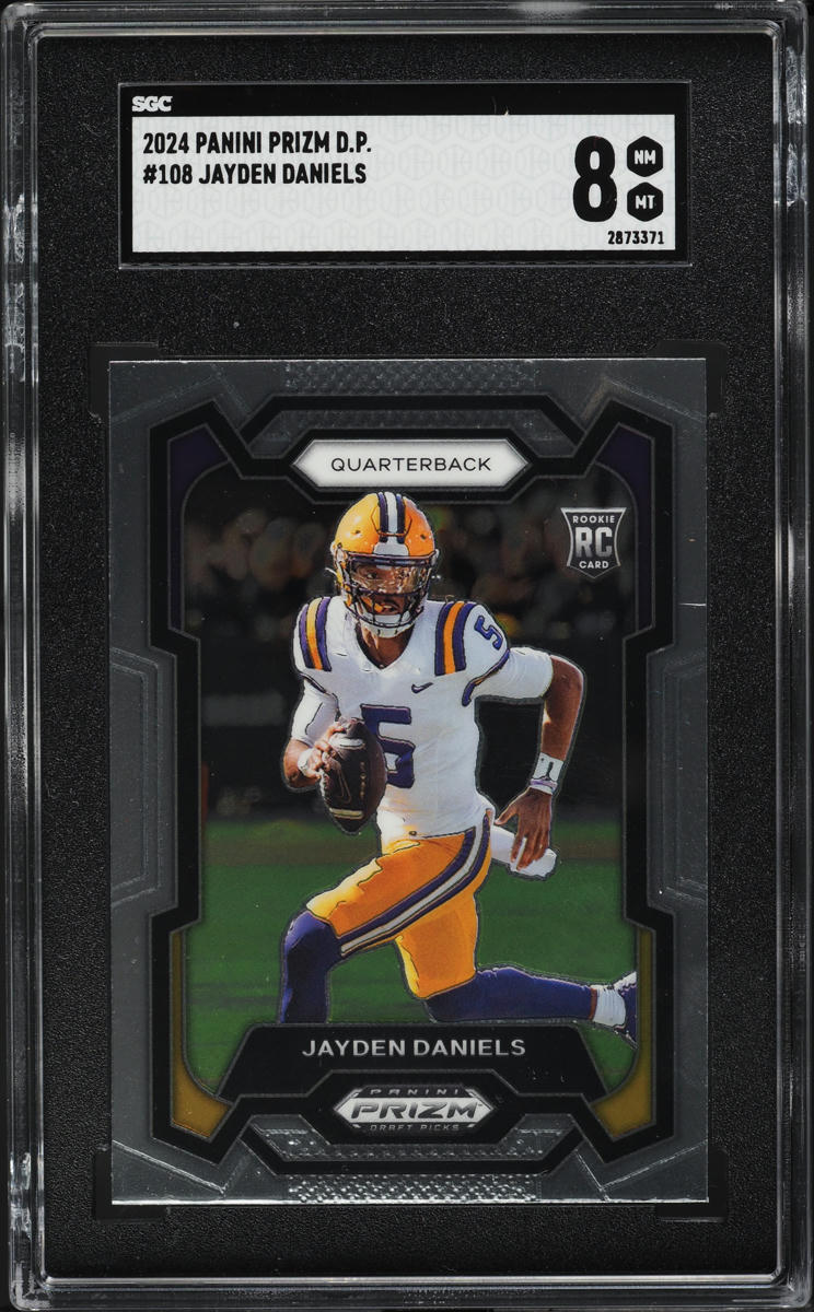 2024 Panini Prizm Draft Picks Jayden Daniels ROOKIE #108 SGC 8 NM-MT