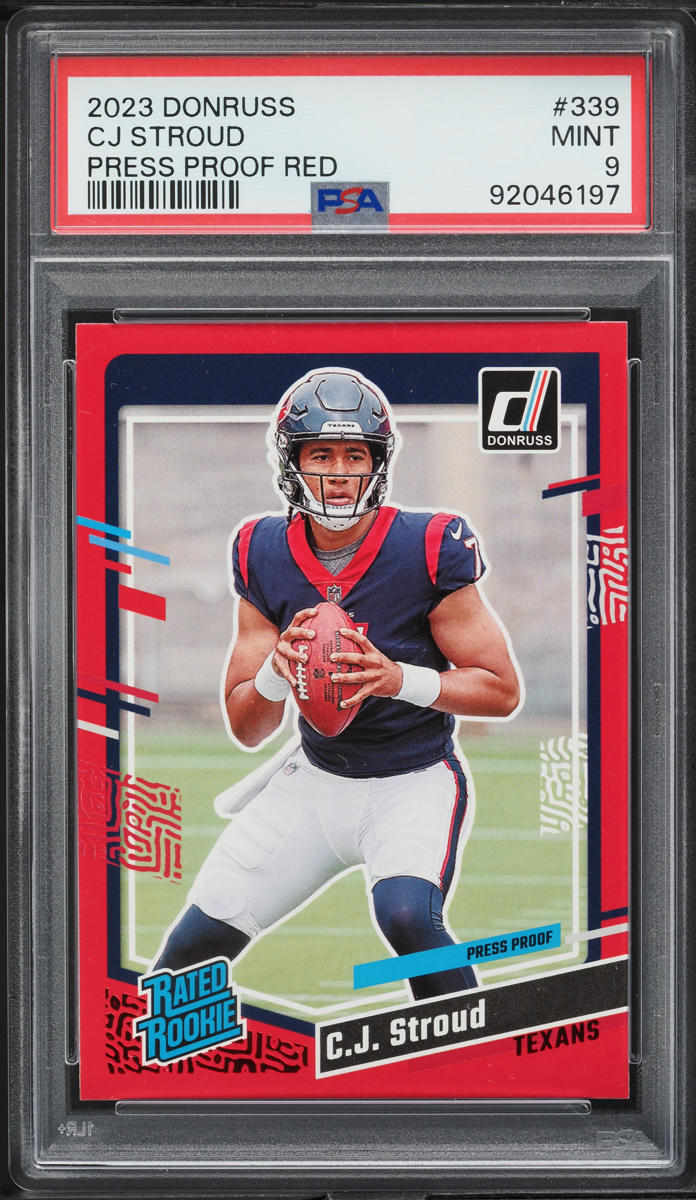 2023 Donruss Press Proof Red C.J. Stroud ROOKIE #339 PSA 9 MINT