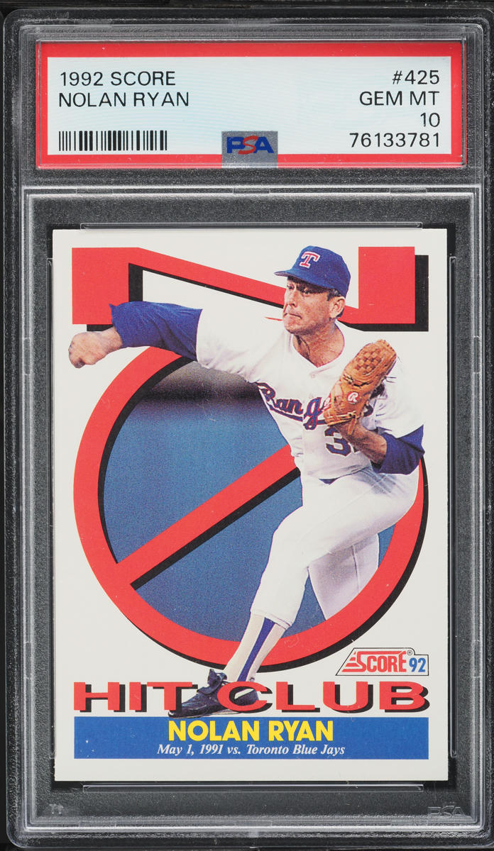 1992 Score Nolan Ryan #425 PSA 10 GEM MINT