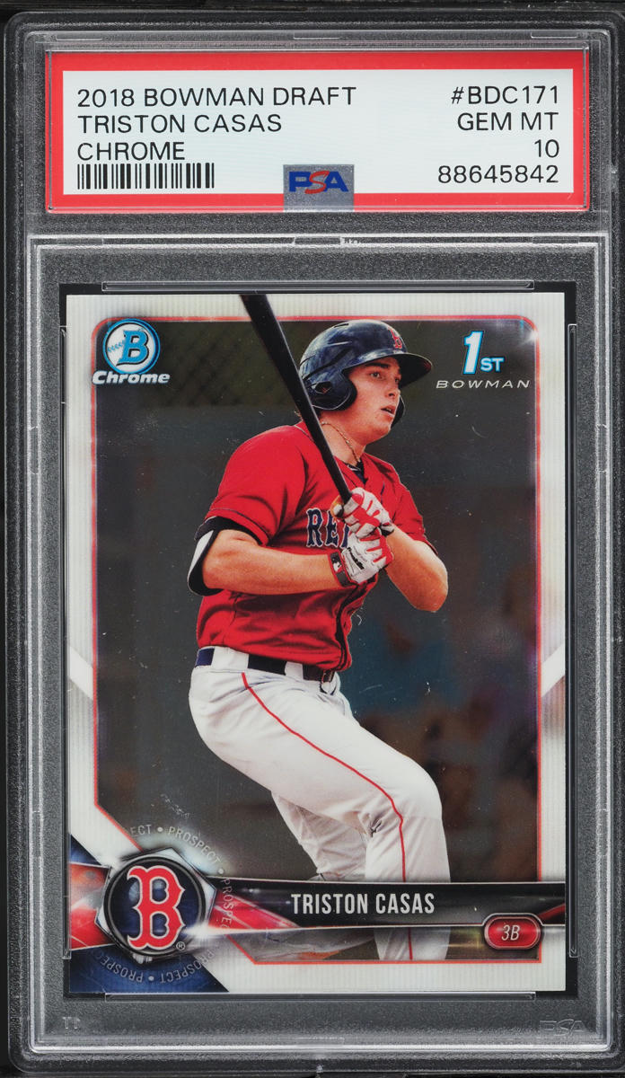 2018 Bowman Chrome Draft Triston Casas PROSPECT #BDC-171 PSA 10 GEM MINT