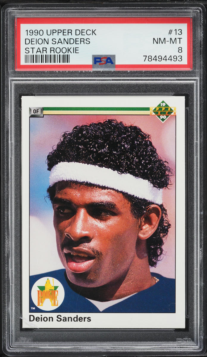 1990 Upper Deck Deion Sanders ROOKIE #13 PSA 8 NM-MT