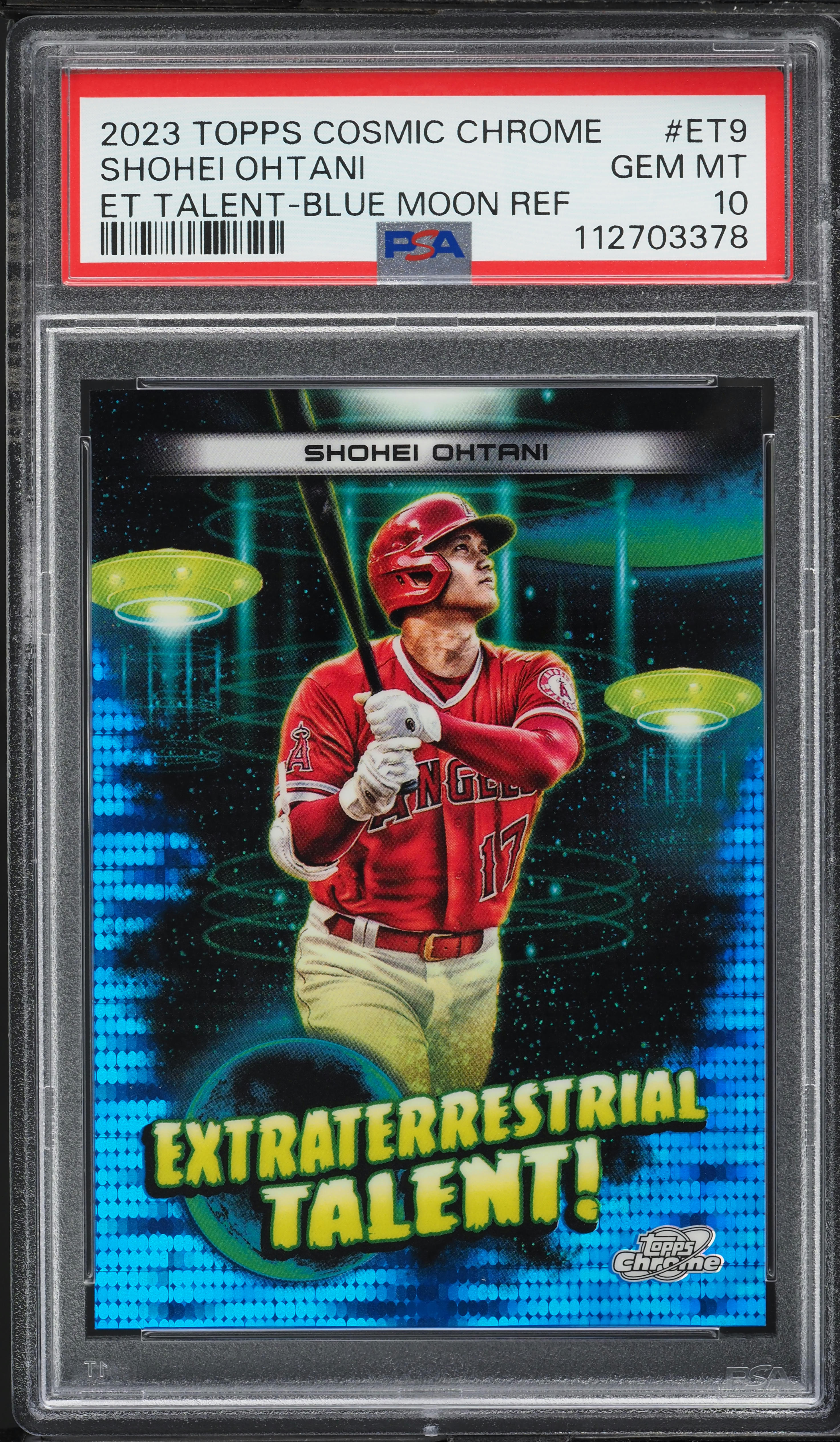 2023 Topps Cosmic Chrome Extraterrestrial Blue Moon Shohei Ohtani