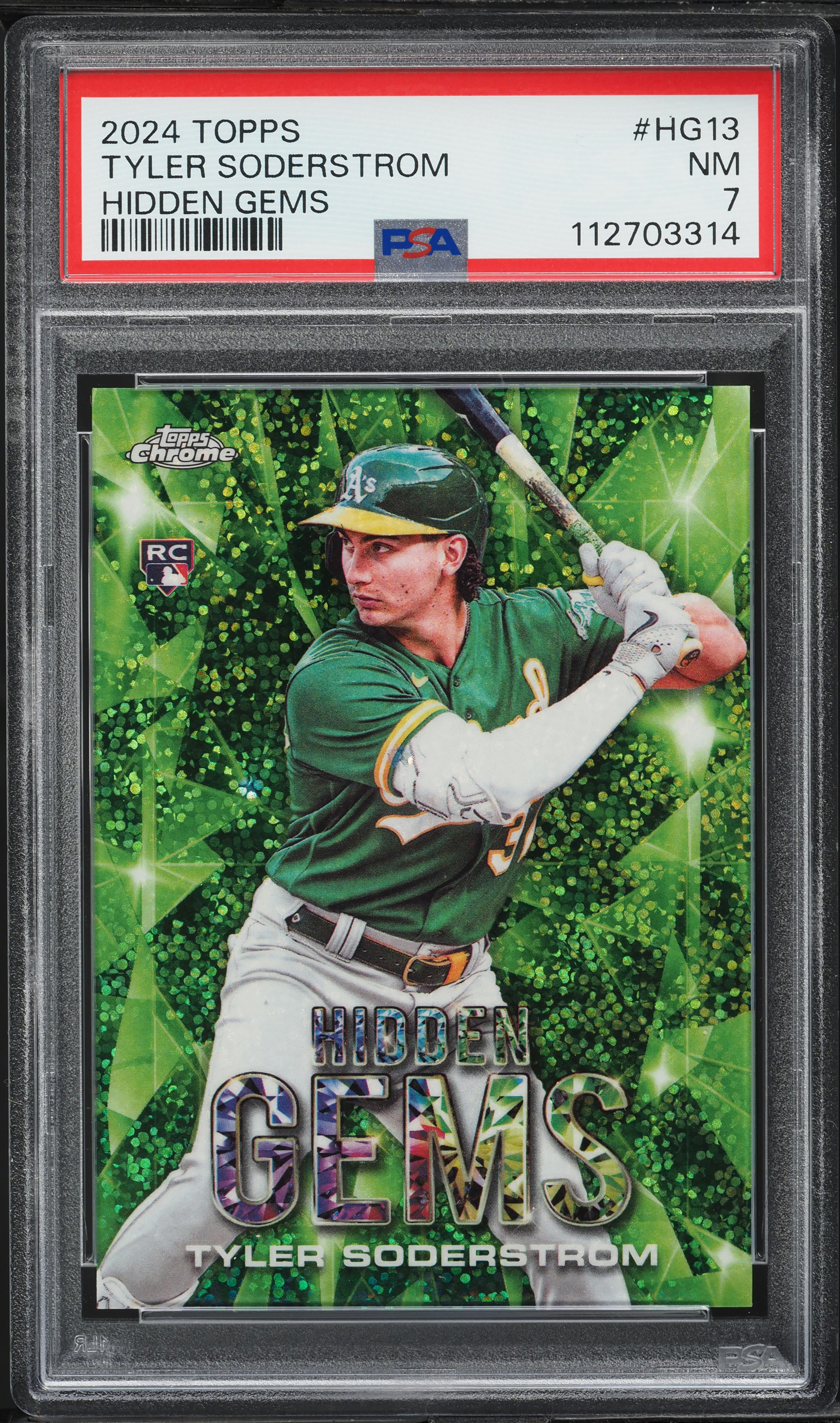 2024 Topps Chrome Hidden Gems Tyler Soderstrom ROOKIE #HG13 PSA 7 