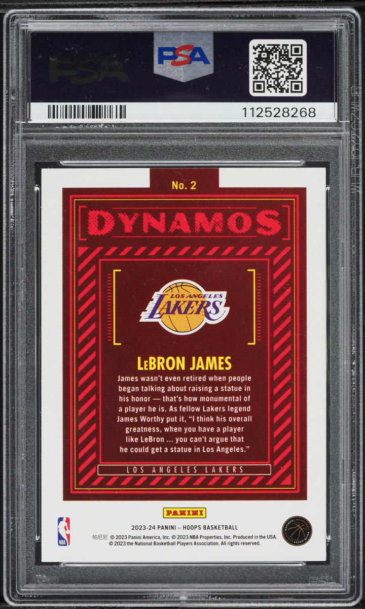 2023 Hoops Dynamos LeBron James #2 PSA 9 MINT