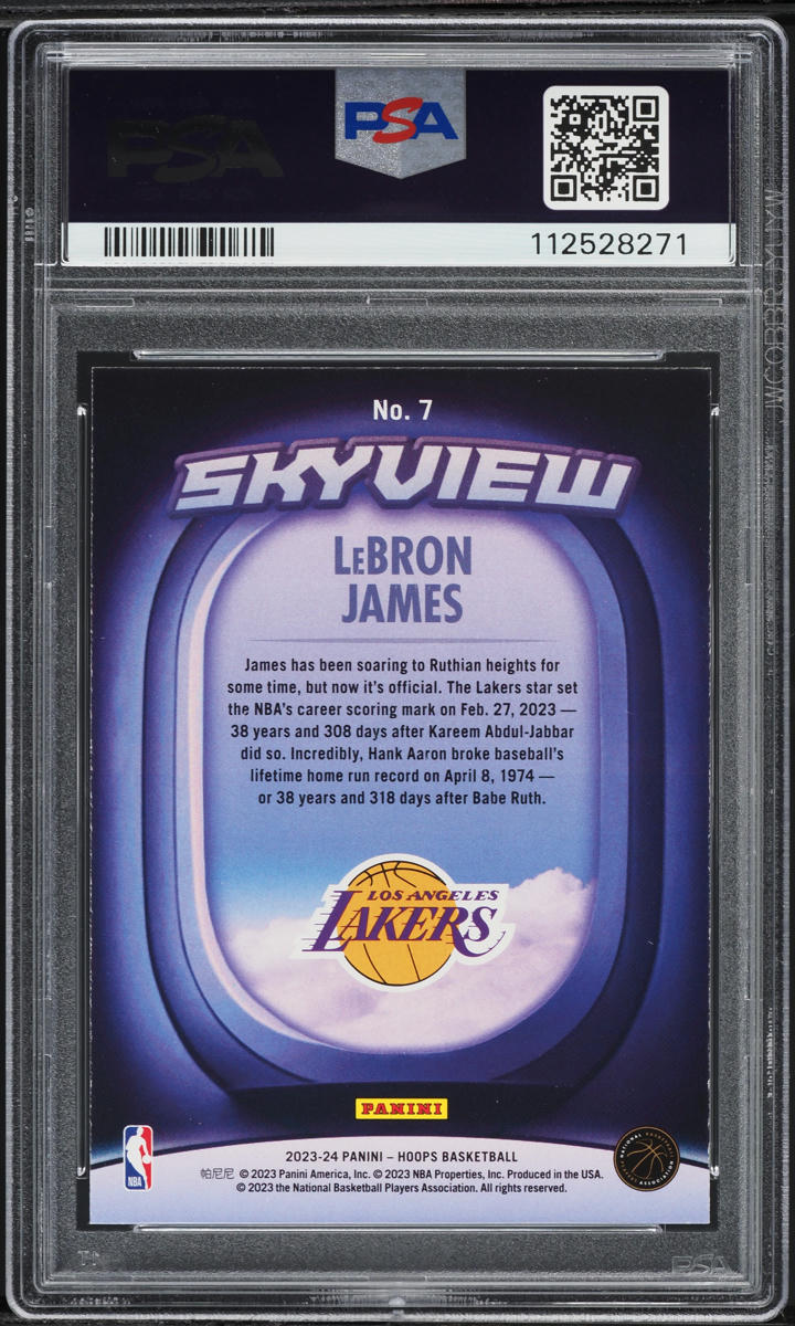 2023 Hoops Skyview LeBron James #7 PSA 9 MINT