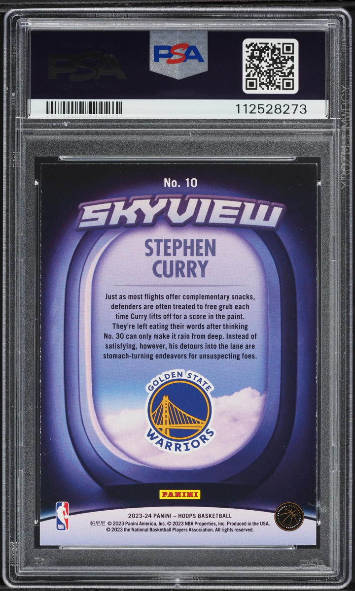 2023 Hoops Skyview Holo Stephen Curry #10 PSA 9 MINT