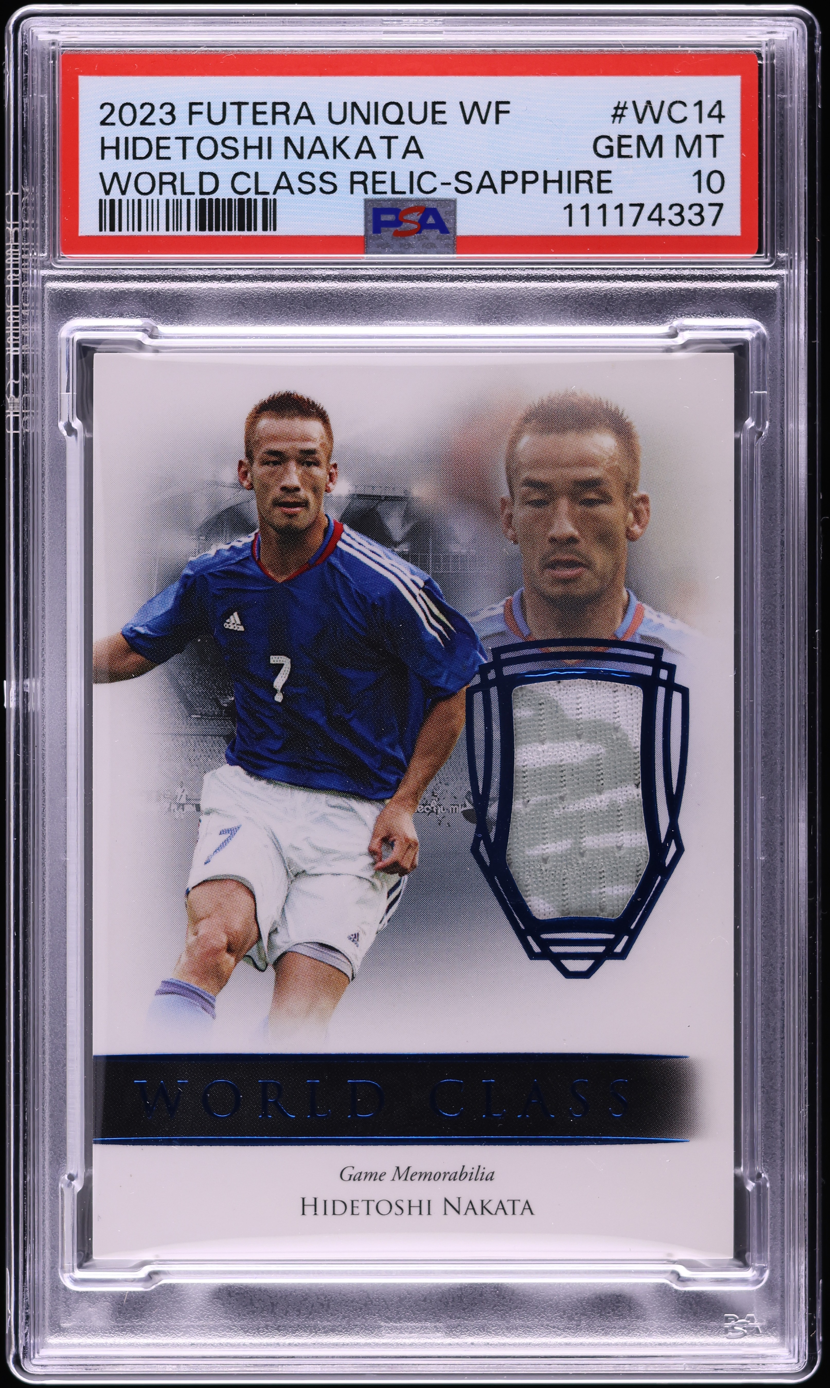2023 Futera Unique WF World Class Sapphire Hidetoshi Nakata PATCH
