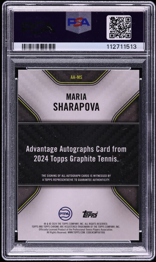 2024 Topps Graphite Advantage Blue Ref Maria Sharapova AUTO /50
