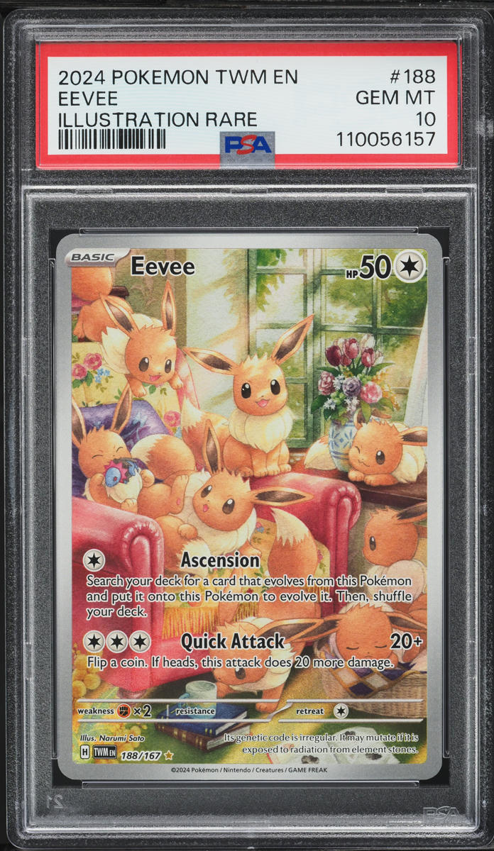 2024 Pokemon Scarlet & Violet Twilight Masquerade IR Eevee #188 PSA 10 GEM MINT