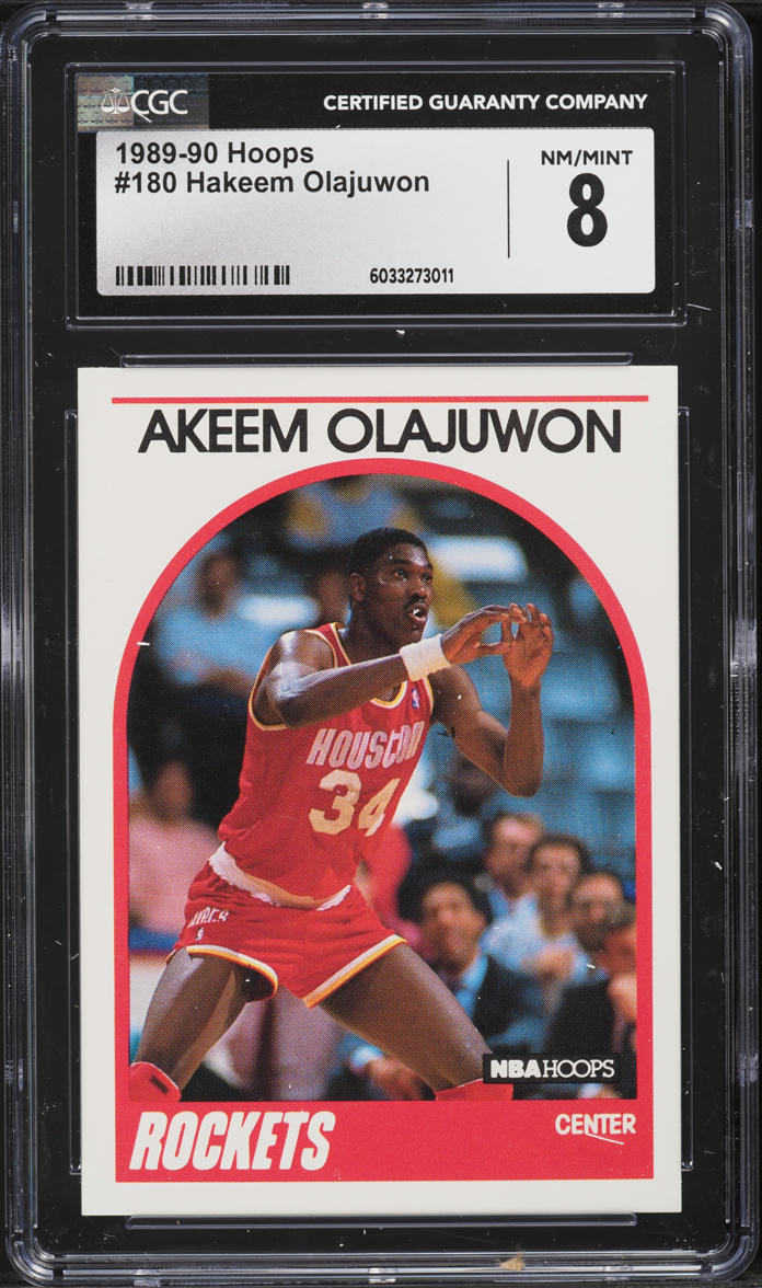 1989 Hoops Hakeem Olajuwon #180 CGC 8 NM-MT