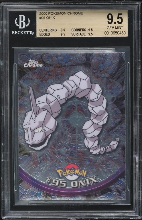 2000 Topps Chrome Pokemon Onix #95 BGS 9.5 GEM MINT on Fanatics Collect