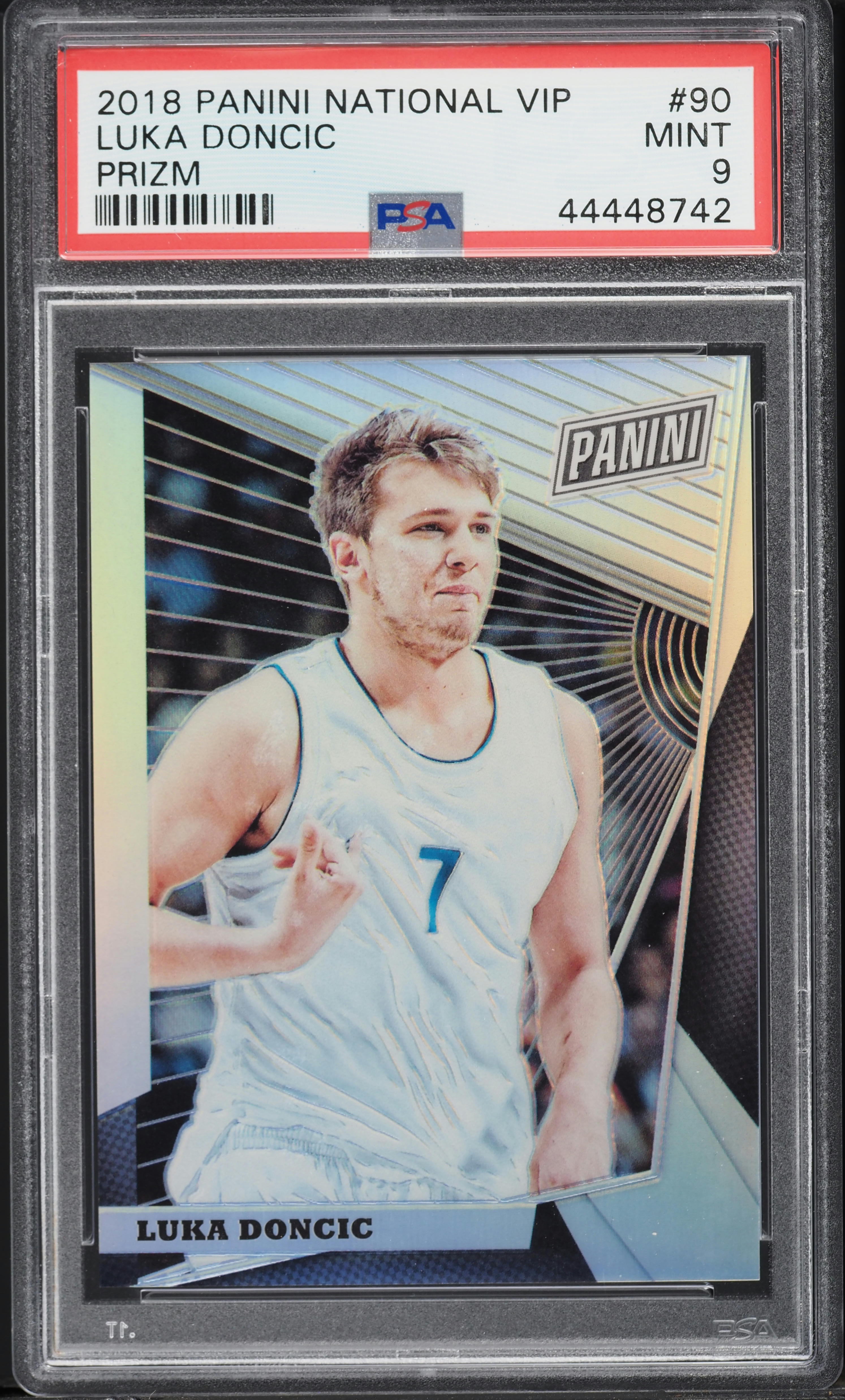 2018 Panini National VIP Prizm Luka Doncic ROOKIE /99 #90 PSA 9