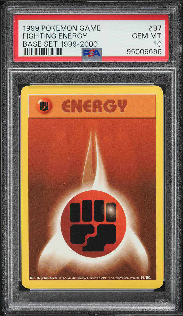 1999-2000 Pokemon Base Set Fighting Energy #97 PSA 10 GEM MINT on