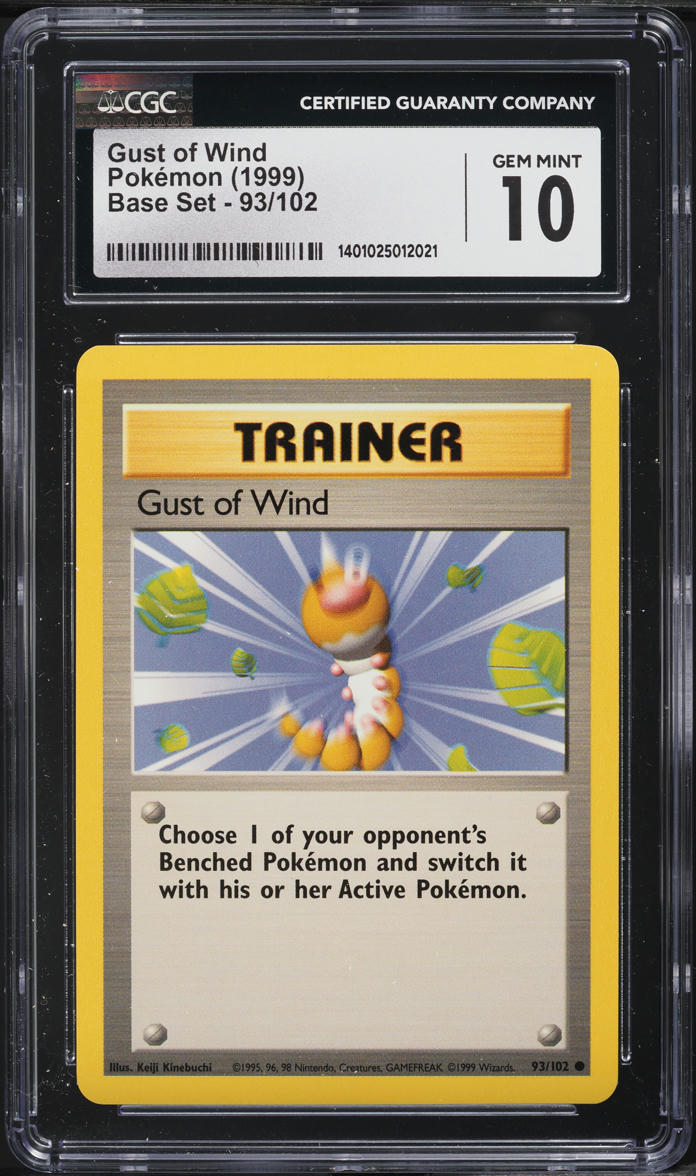 1999 Pokemon Base Set Gust Of Wind #93 CGC 10 GEM MINT