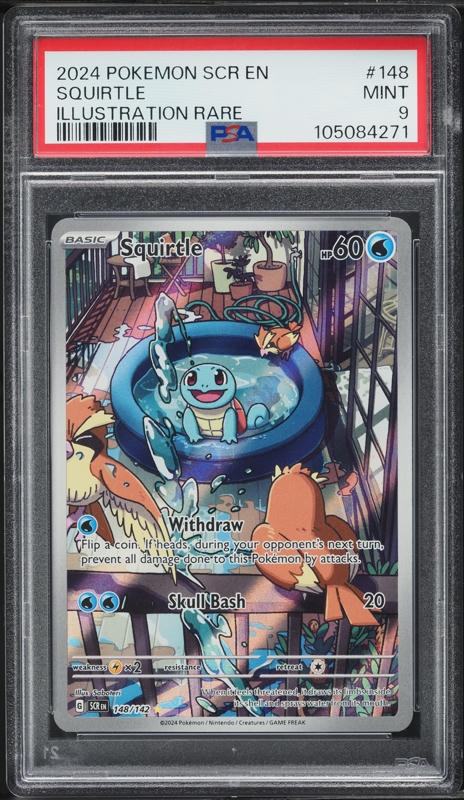 2023 Pokemon Scarlet & Violet Stellar Crown IR Squirtle #148 PSA 9 MINT