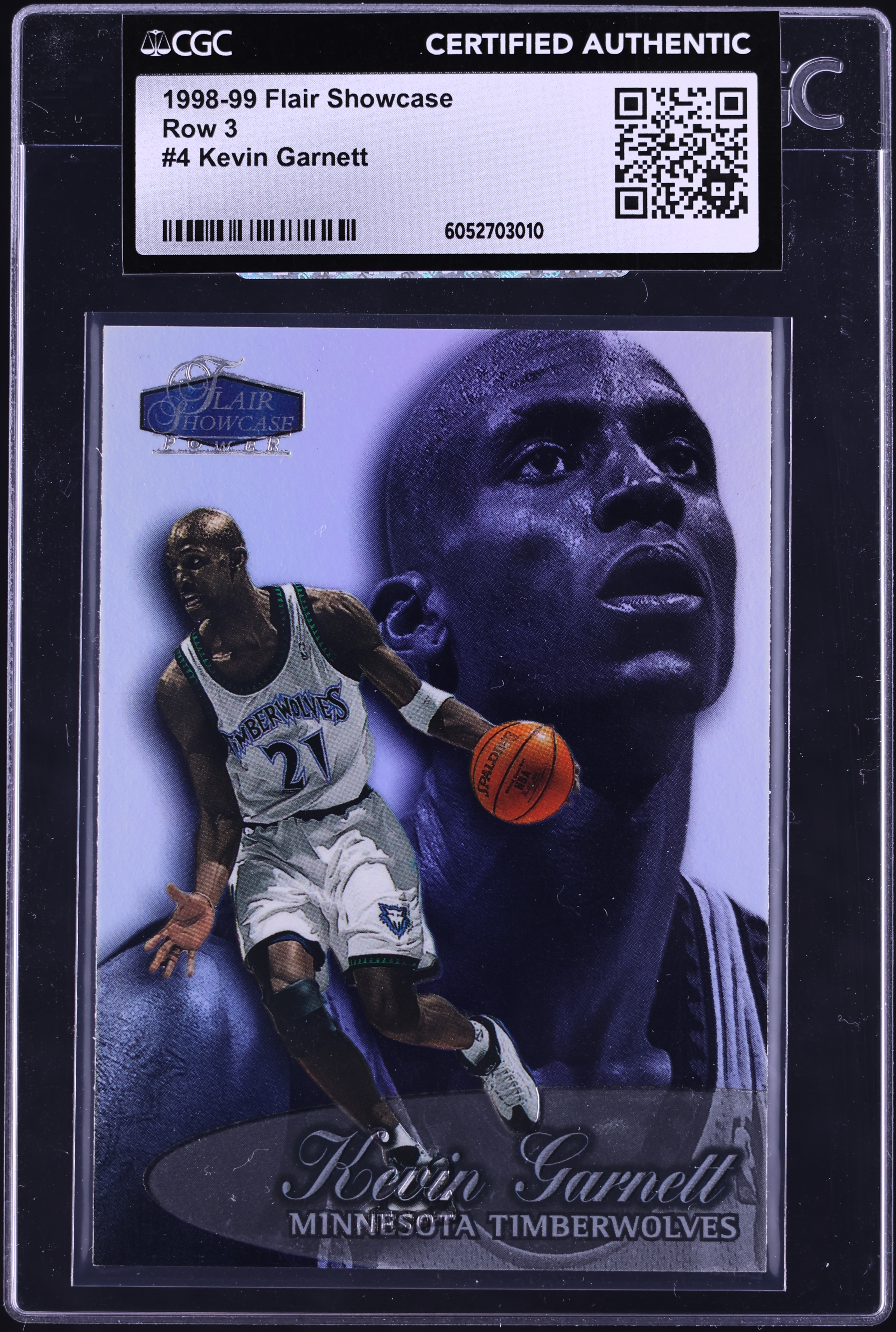 1998 Flair Showcase Row 3 Kevin Garnett #4 CGC AUTH on Fanatics