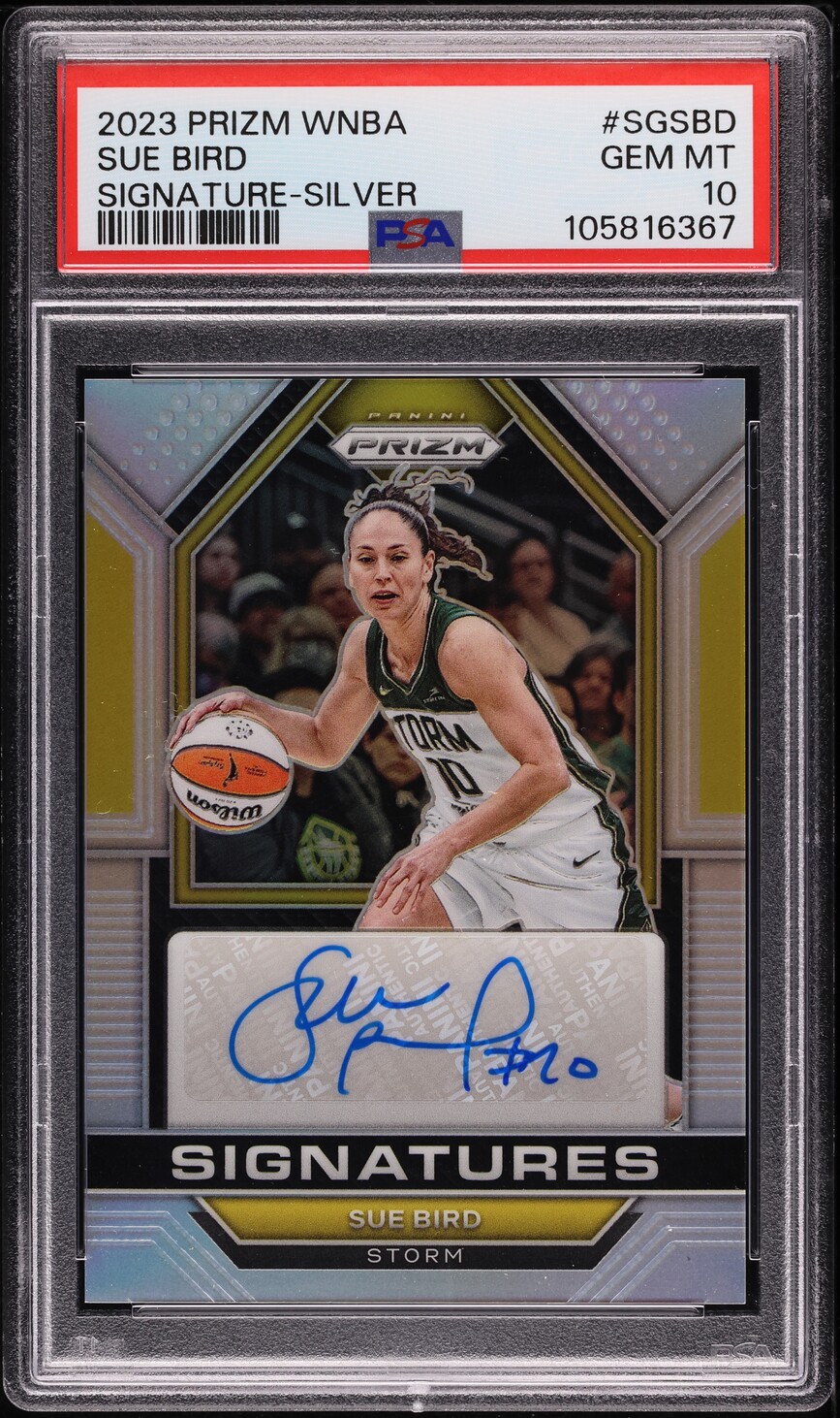 2023 Panini Prizm WNBA Silver Sue Bird AUTO #SG-SBD PSA 10 GEM