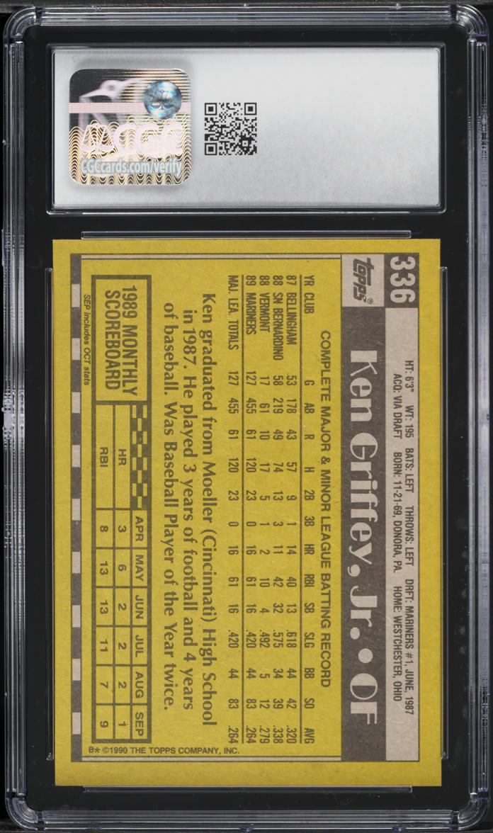 1990 Topps Ken Griffey Jr. #336 CGC 7 NRMT