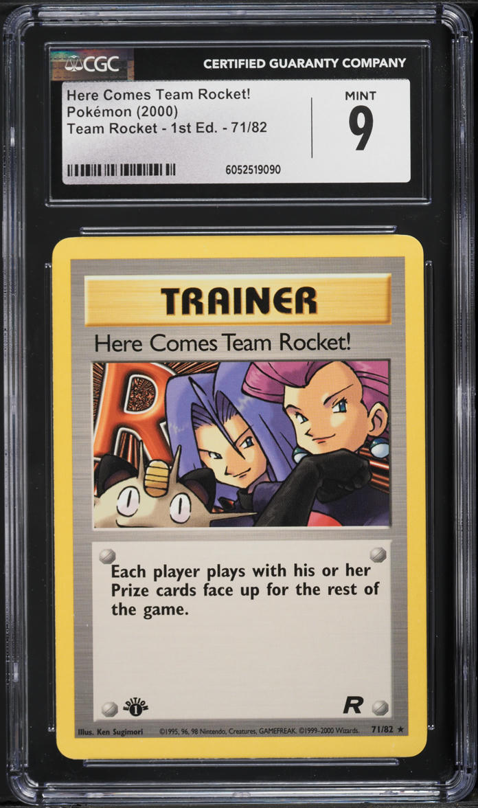 2000 Pokemon Team Rocket 1st Edition Here Comes Team Rocket! #71 CGC 9 MINT