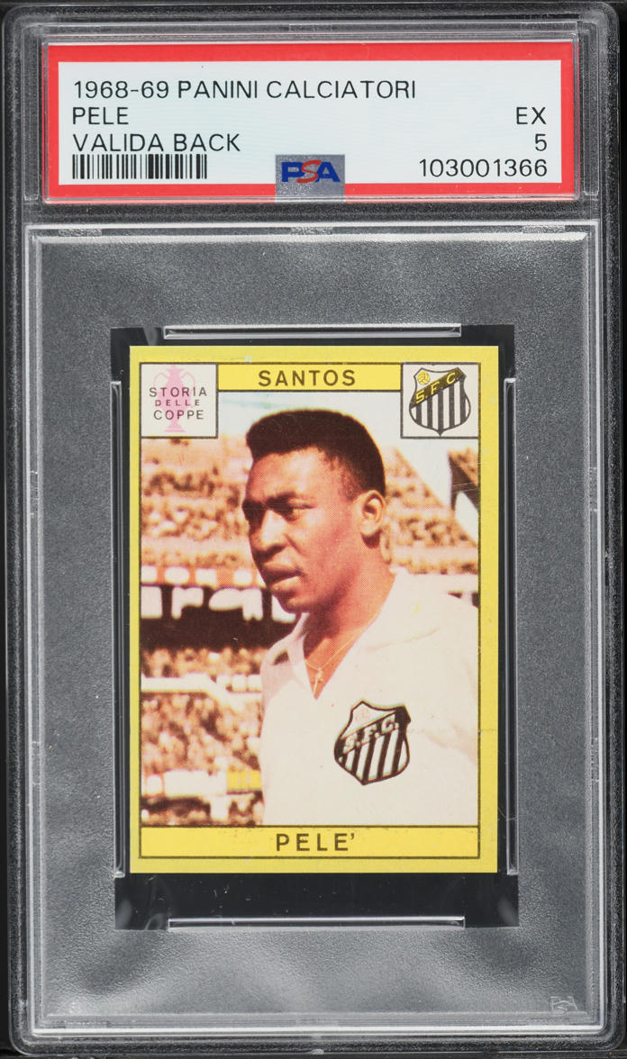 1968 Panini Calciatori Soccer Pele VALIDA BACK PSA 5 EX
