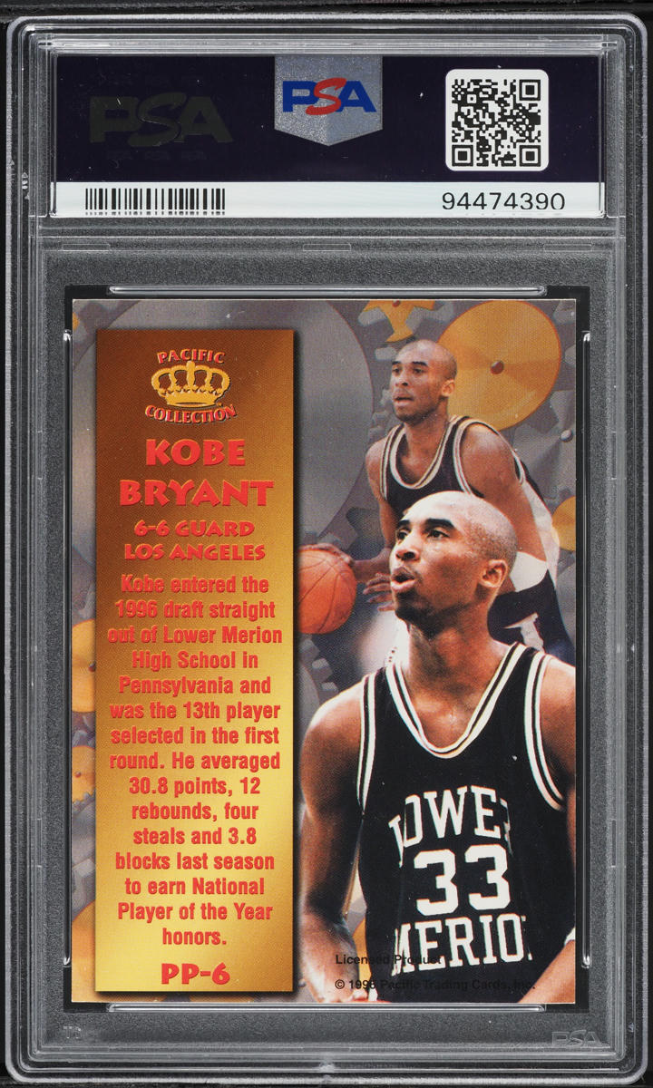 1996 pacific collection kobe bryant