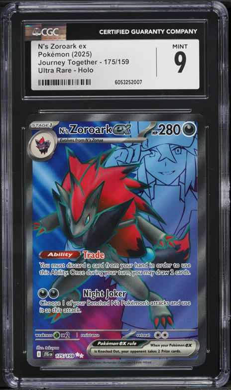 2025 Pokemon SV Journey Together Full Art N's Zoroark ex #175 CGC