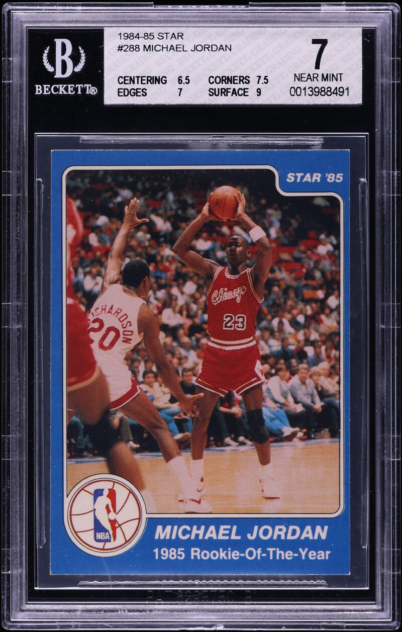 1984 Star Basketball Michael Jordan ROOKIE #288 BGS 7 NRMT on