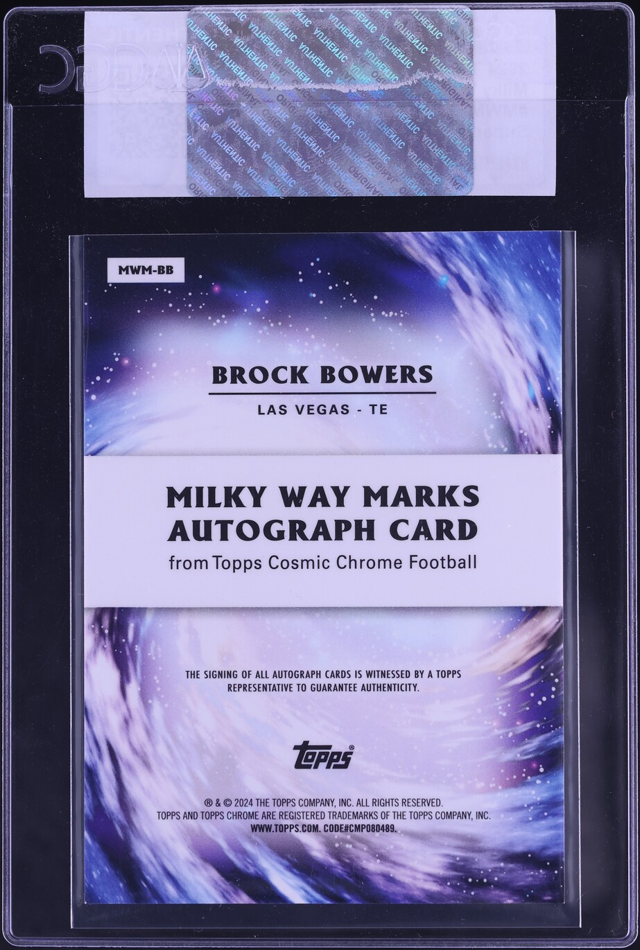 2024 Topps Chrome Milky Way Superfractor Brock Bowers ROOKIE AUTO 1/1 CGC AUTH