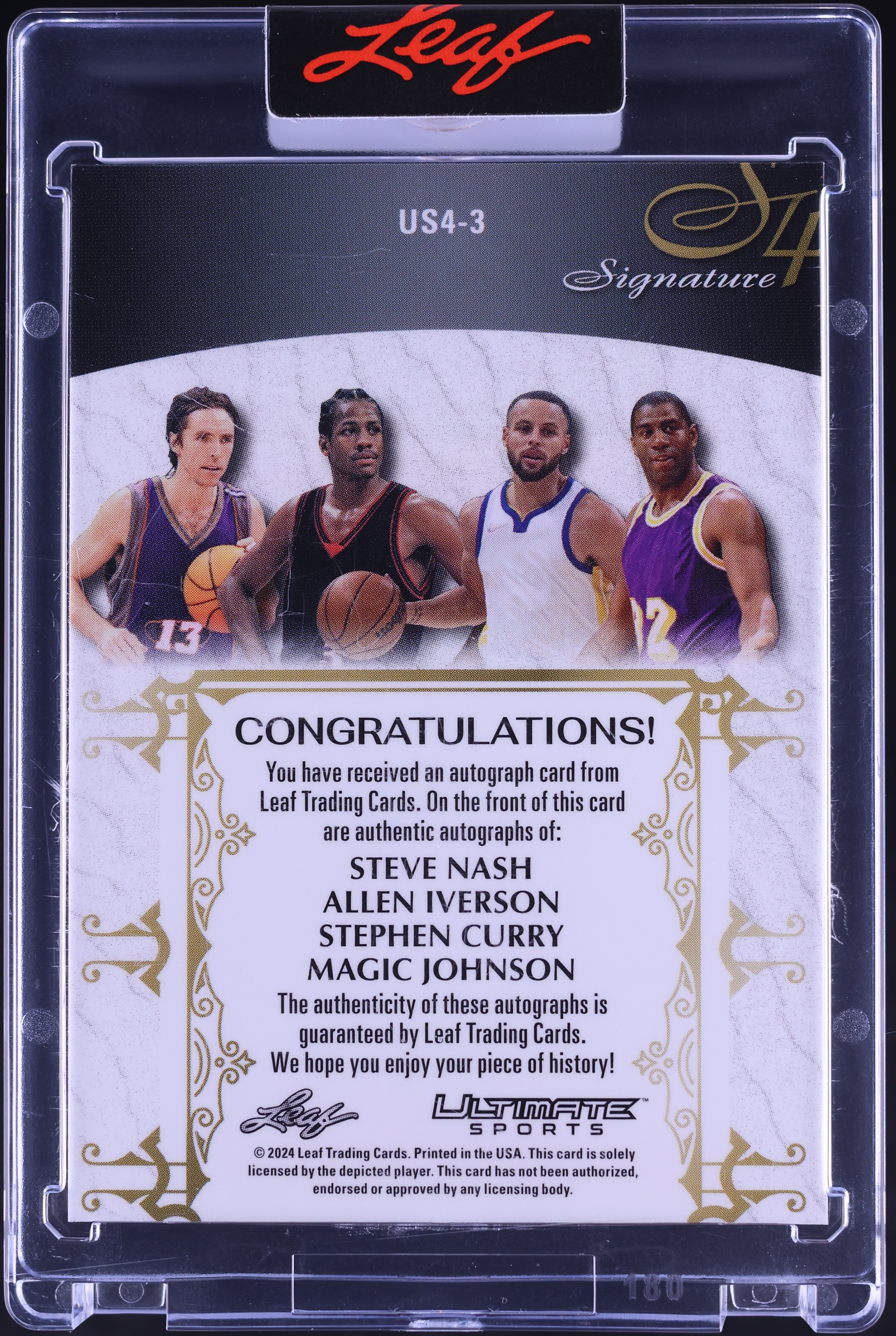 2024 Leaf Ultimate Steve Nash Allen Iverson Steph Curry Magic 