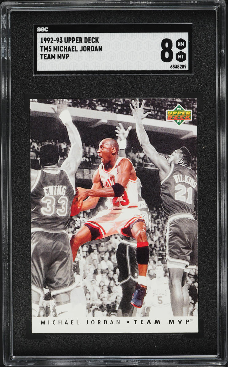1992 Upper Deck Team MVP Michael Jordan #TM5 SGC 8 NM-MT