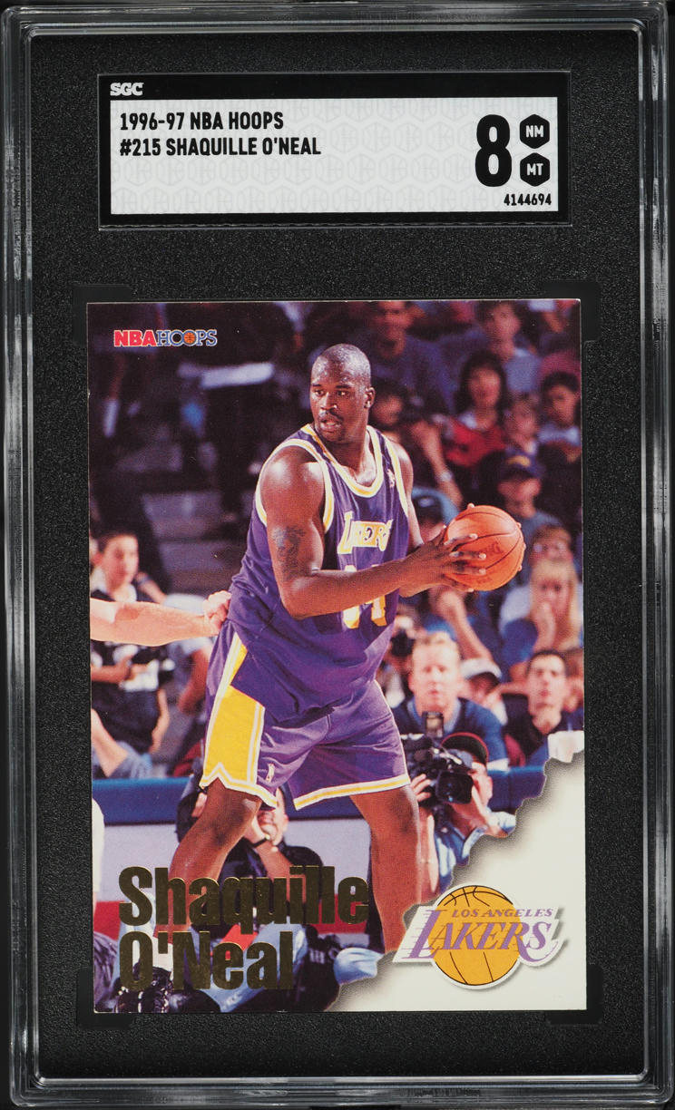 1996 Hoops Shaquille O'Neal #215 SGC 8 NM-MT
